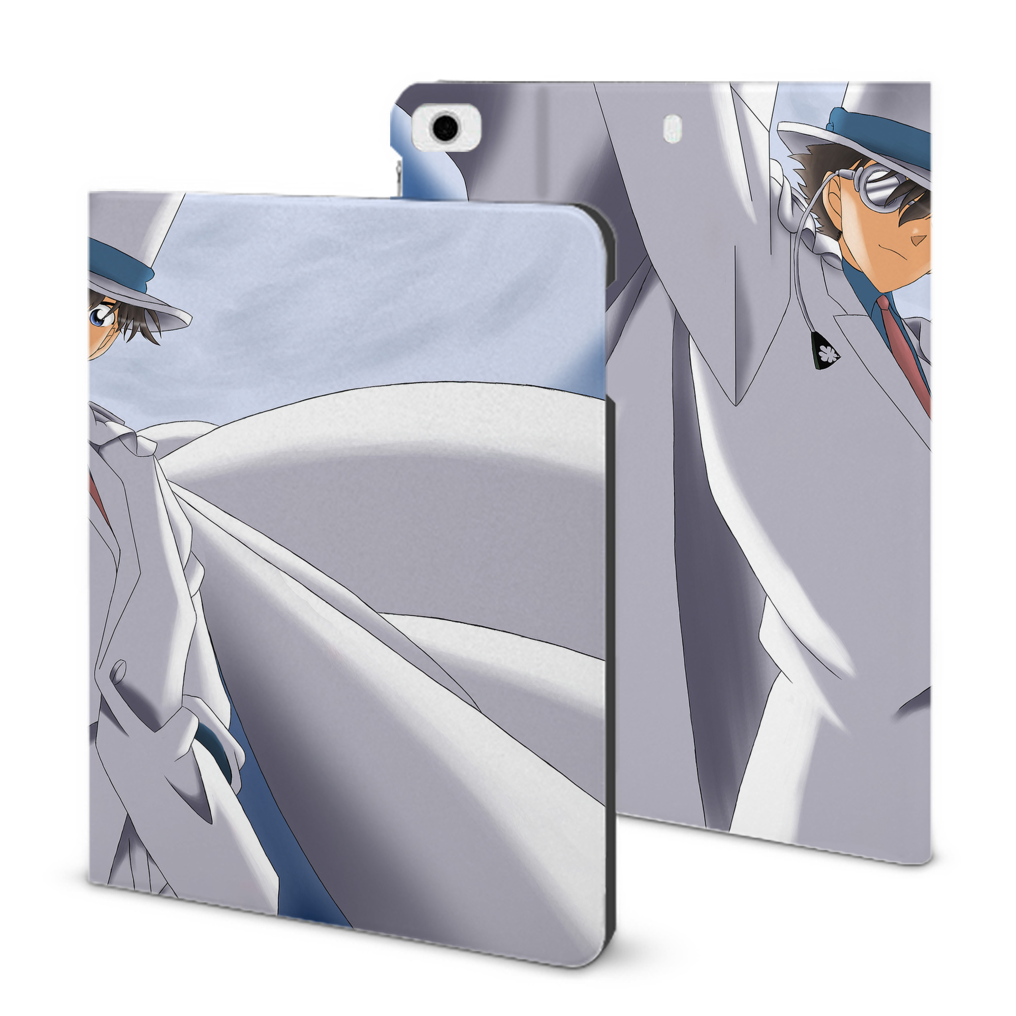 （画像用） 名探偵コナン Detective Conan IPad ケース ブック型 PUレザー TPU 耐衝撃 軽量 薄型 ペン収納なし 全面保護 IPad 各モデル対応